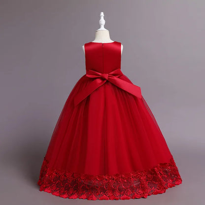Robe de Princesse en Tulle & Dentelle – Cérémonie & Fête pour Fille (7–13 ans)