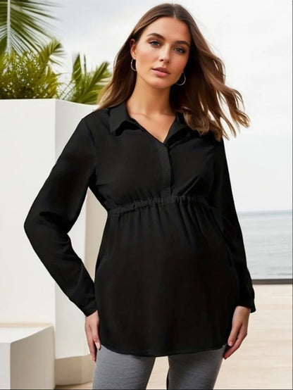 Haut Maternité Chic – Blouse Ample Confort Quotidien