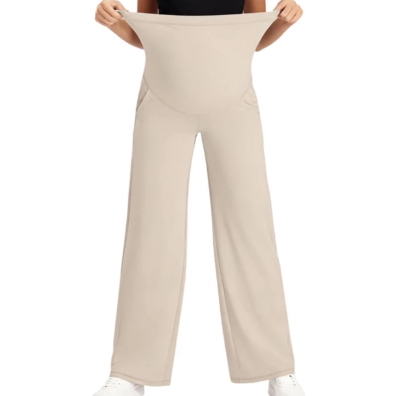 Pantalon Maternité Palazzo Signature – Taille Haute Sculptante & Coupe Fluide Élégante
