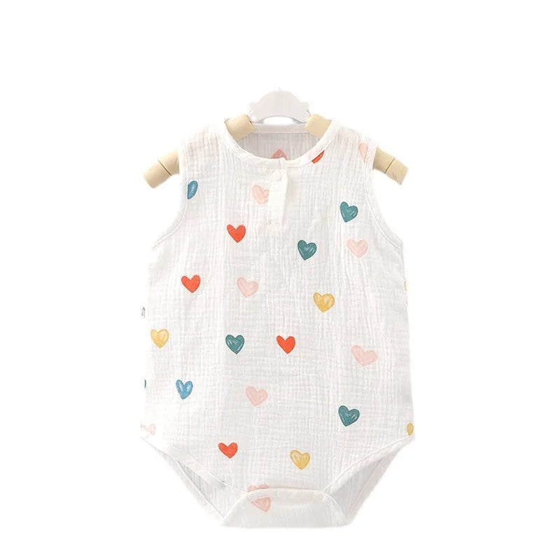 Barboteuse Bébé Coton Été – Body Léger Sans Manches