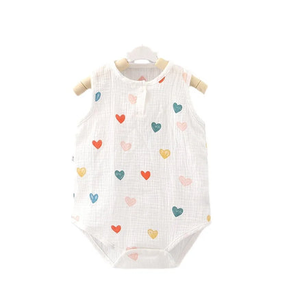 Barboteuse Bébé Coton Été – Body Léger Sans Manches