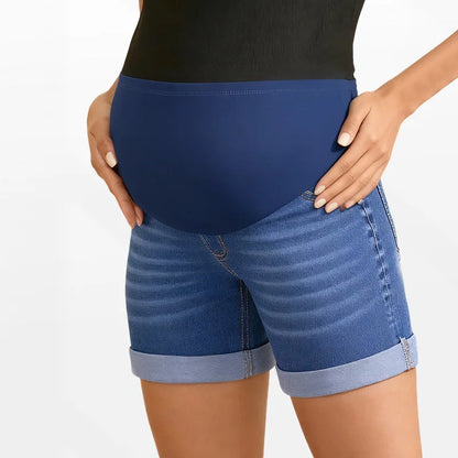 Short de Maternité en Jean – Confort d’Été pour Future Maman