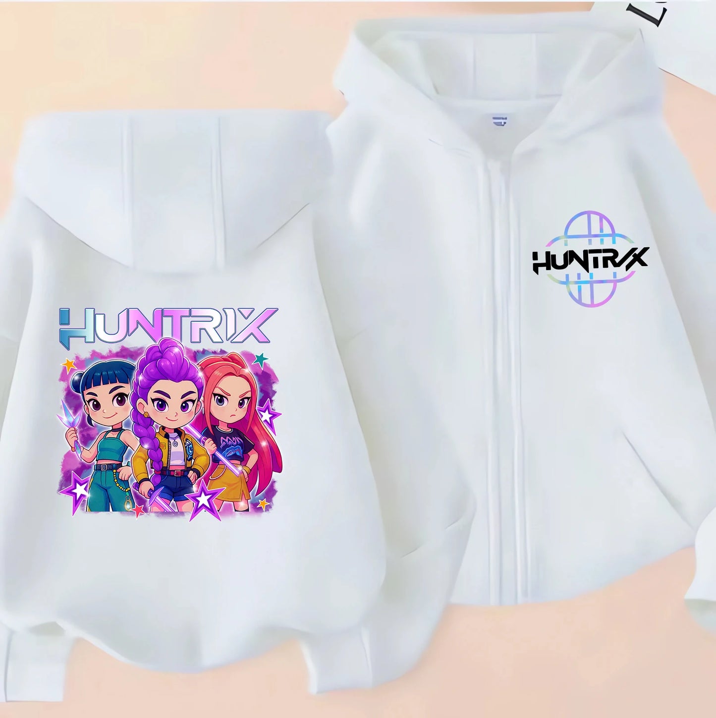 Sweat à Capuche Zippé Enfant – Style K-Pop Moderne (7–12 ans)