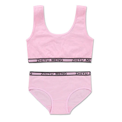 Ensemble Brassière & Culotte Fille en Coton – Doux, Confortable & Sans Fil