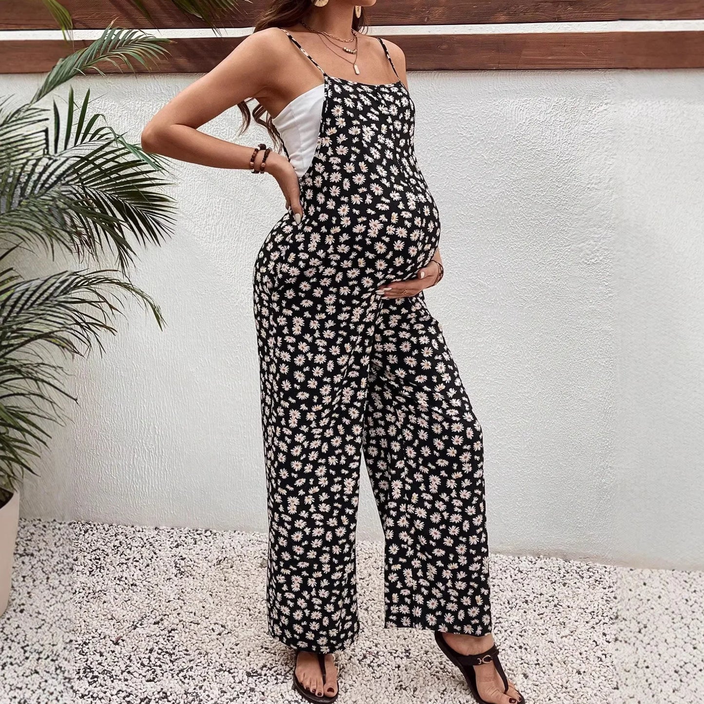 Combinaison de maternité bohème élégante – Tenue grossesse chic et confortable pour future maman
