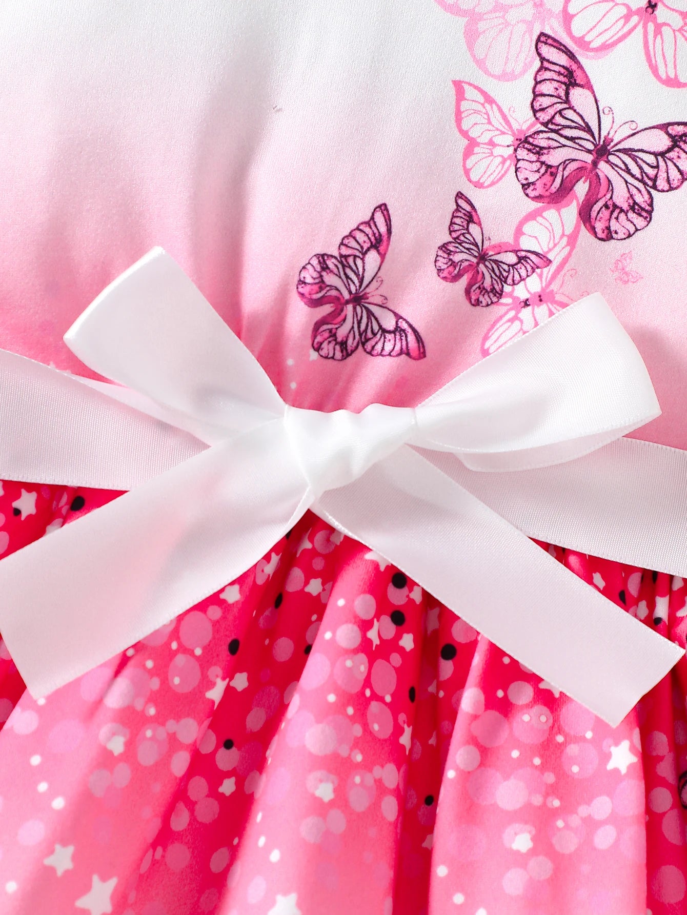 Robe Princesse Papillons Rose – Robe Élégante Printemps & Été pour Fille