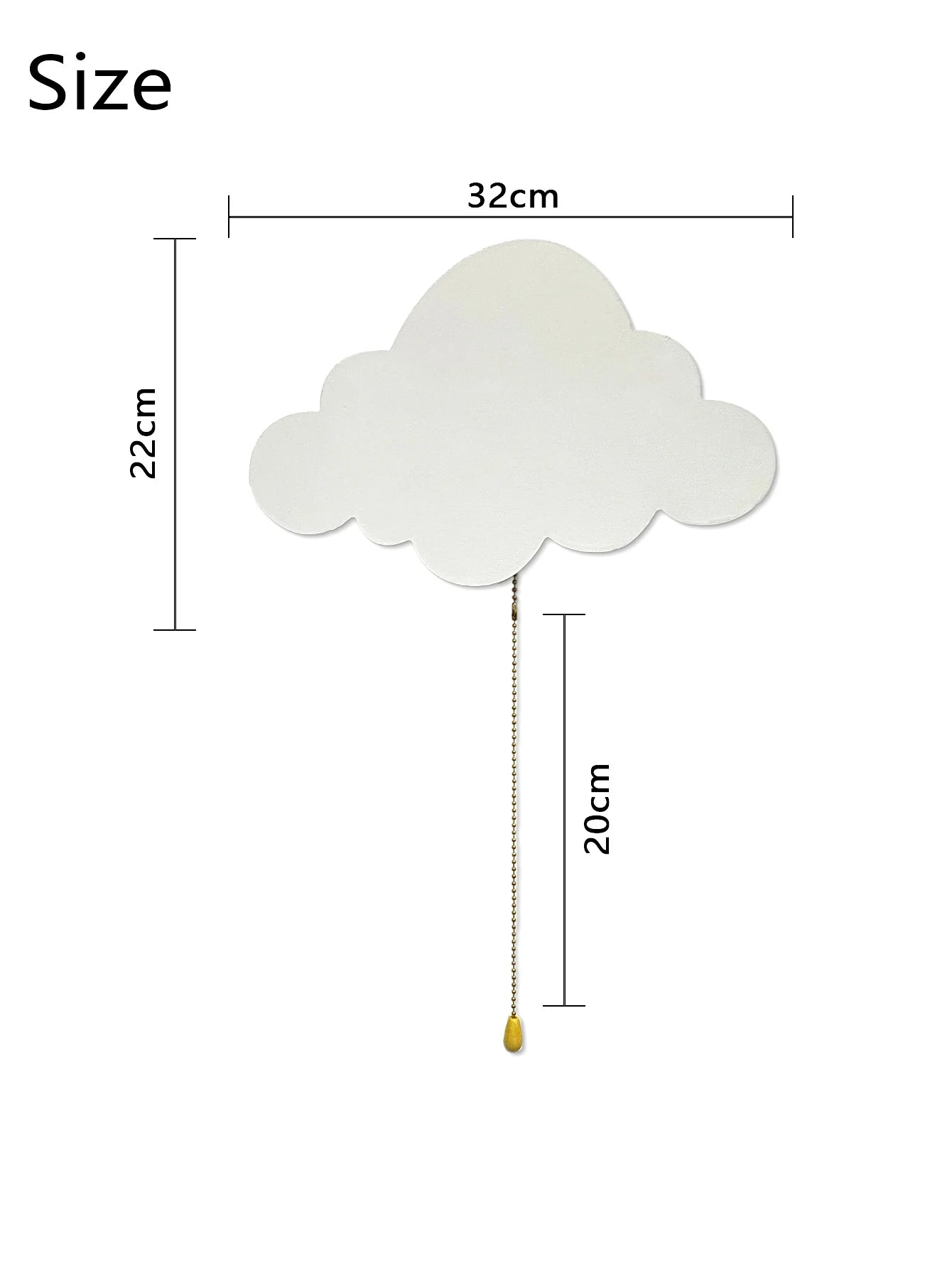 Veilleuse murale nuage – Applique décorative lumineuse pour chambre bébé et enfant