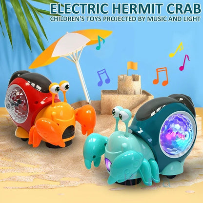 Crabe Musical Interactif pour Bébé – Jouet Lumineux pour Ramper et Bouger