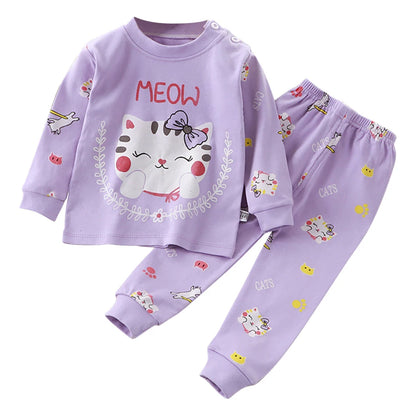 Ensemble pyjama bébé/enfant – Homewear doux – Motif cartoon – Confort quotidien