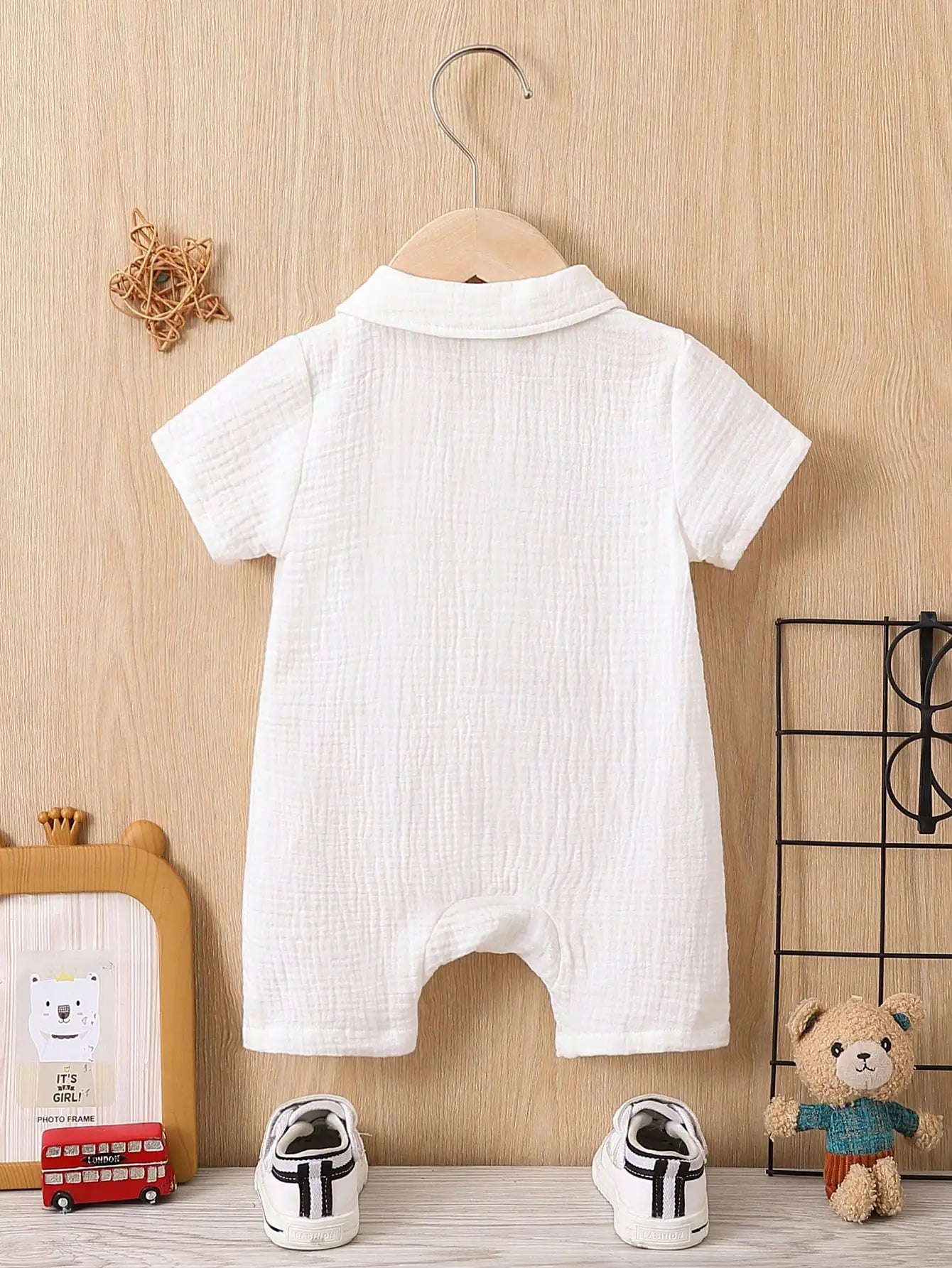 Barboteuse Bébé Chic en Coton – Combinaison Été Confortable Garçon (3 à 24 mois)