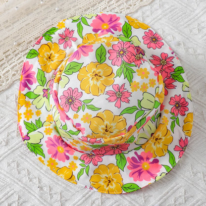 Robe d’été bébé fille + chapeau assorti – Motif feuilles tropicales