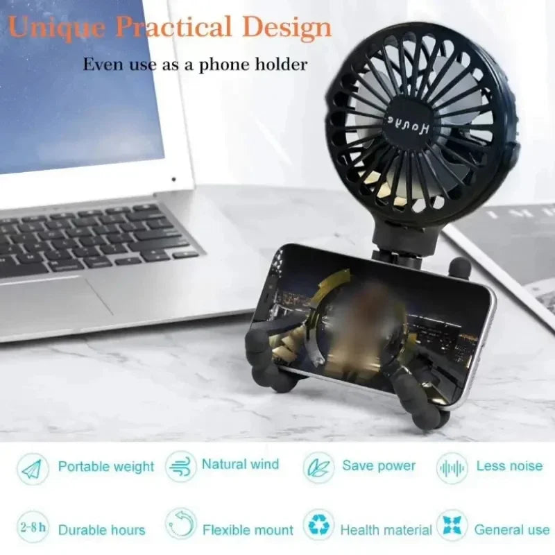 Ventilateur Flexible pour Poussette Bébé Rechargeable USB – Mini Ventilateur Sécurisé pour Poussette et Siège Auto