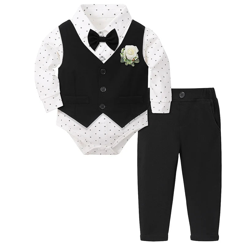 Tenue de baptême pour bébé garçon, ensemble de costume de baptême pour première église de pâques, vêtements cadeaux formels pour fête d'anniversaire et de mariage