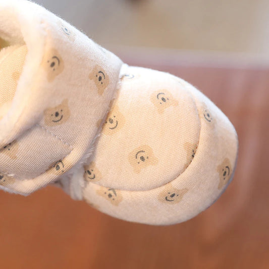 Chaussons Bébé Hiver Antidérapants – Semelle Souple Coton | Garçon & Fille