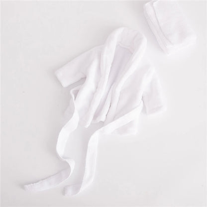 Ensemble Photo Nouveau-Né – Peignoir et Écharpe pour Bébé (0-1 mois)