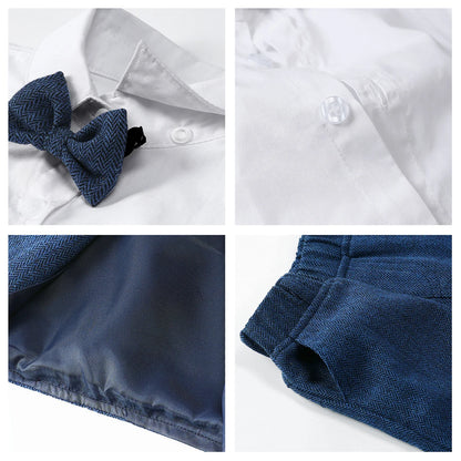 Garçons costume tenue ensemble enfant en bas âge vêtements de mariage enfants baptême pâques église vêtements infantile noël fête d'anniversaire cadeau noël 3 pièces