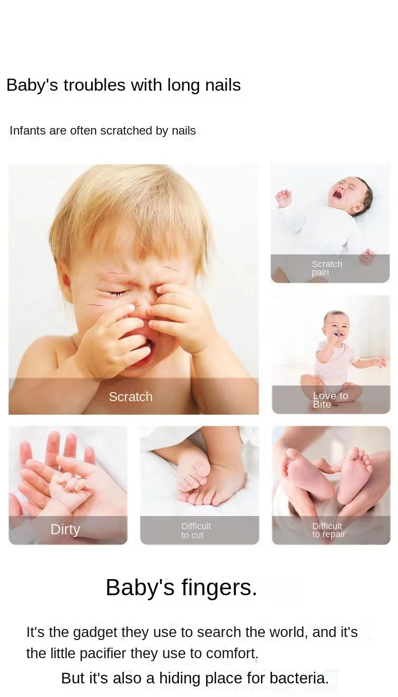 Kit manucure bébé électrique – Lime douce & sécuritaire – Pour nouveau-nés et bébés