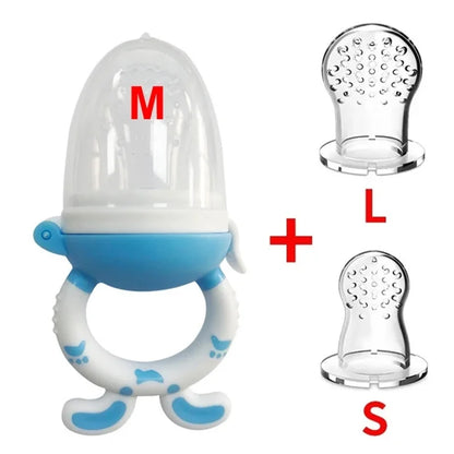 Mangeoire à fruits 3-en-1 en silicone pour bébé – Sucette alimentaire sécurisée