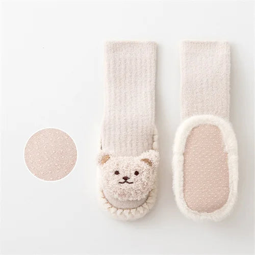 Chaussettes Bébé en Velours Épais – Antidérapantes & Ultra Chaudes | Collection Hiver