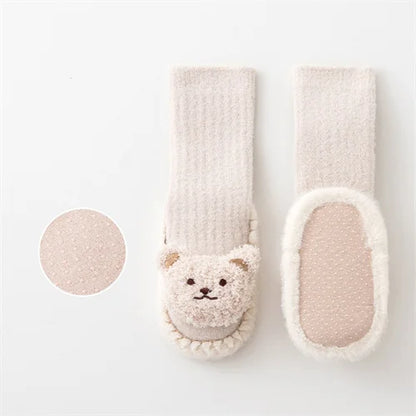 Chaussettes Bébé en Velours Épais – Antidérapantes & Ultra Chaudes | Collection Hiver