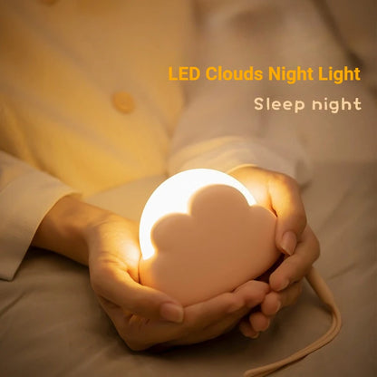 Veilleuse Nuage Lumineux™ – Lampe LED Rechargeable pour Chambre Bébé