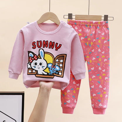 Ensemble pyjama bébé/enfant – Homewear doux – Motif cartoon – Confort quotidien