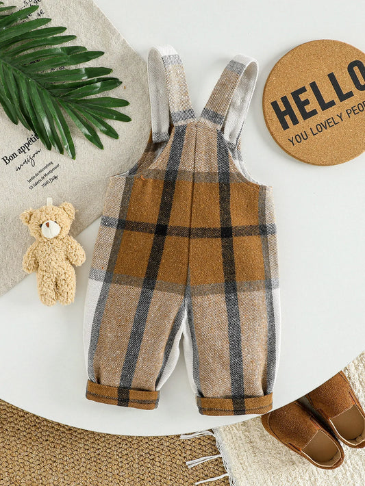 Nouveau bébé unisexe garçon/filles 3-24M pull sans manches bretelles avec bouton combinaison chapeau printemps et automne décontracté mode barboteuse