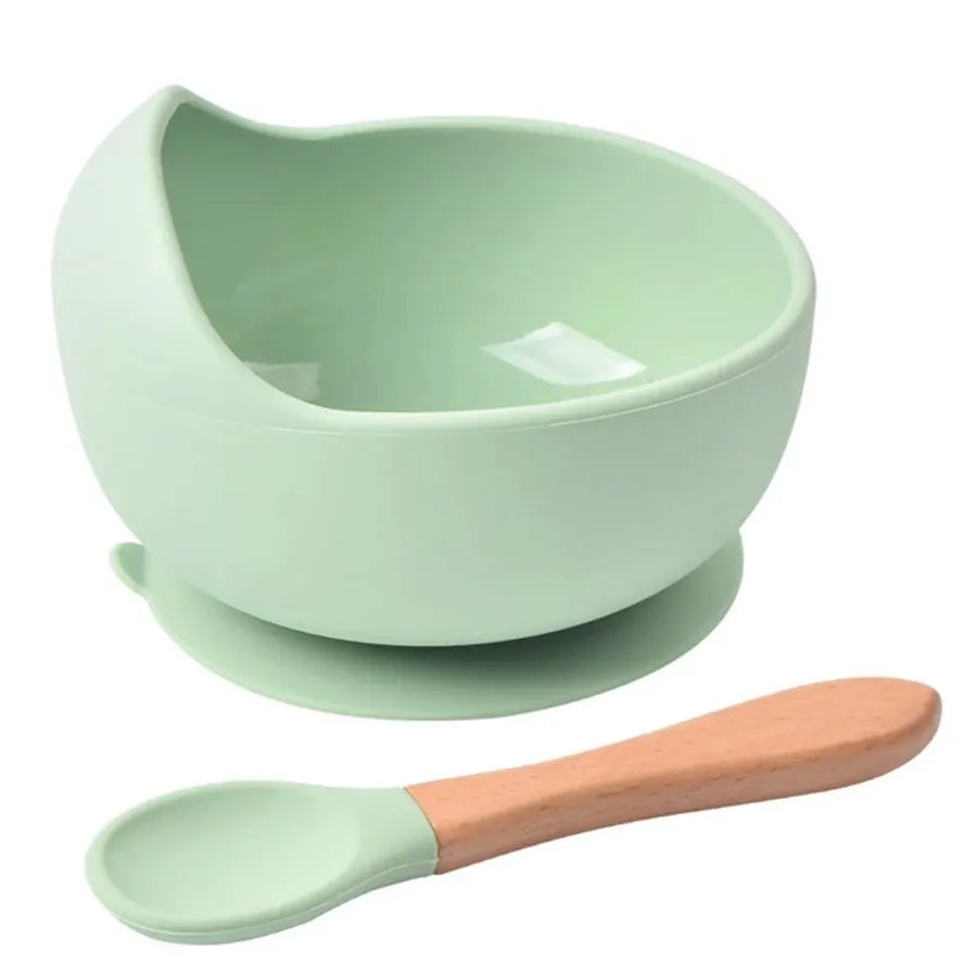 🍽️ Ensemble repas bébé en silicone – Antidérapant & sécurisé