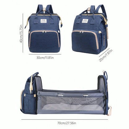 Sac à Langer Bébé avec Lit Pliant – Sac à Dos Multifonction Grande Capacité