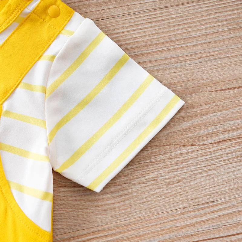 Combinaison Bébé Jaune – Motif Petit Chien Mignon