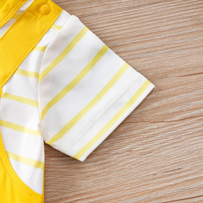 Combinaison Bébé Jaune – Motif Petit Chien Mignon
