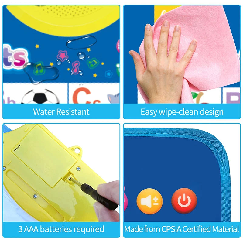 Tableau mural électronique alphabet anglais – ABC parlants & apprentissage musical 123