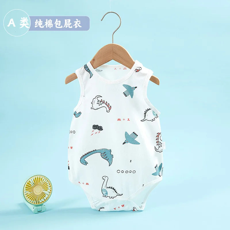 Barboteuse Bébé Coton Doux – Combinaison Été Sans Manches