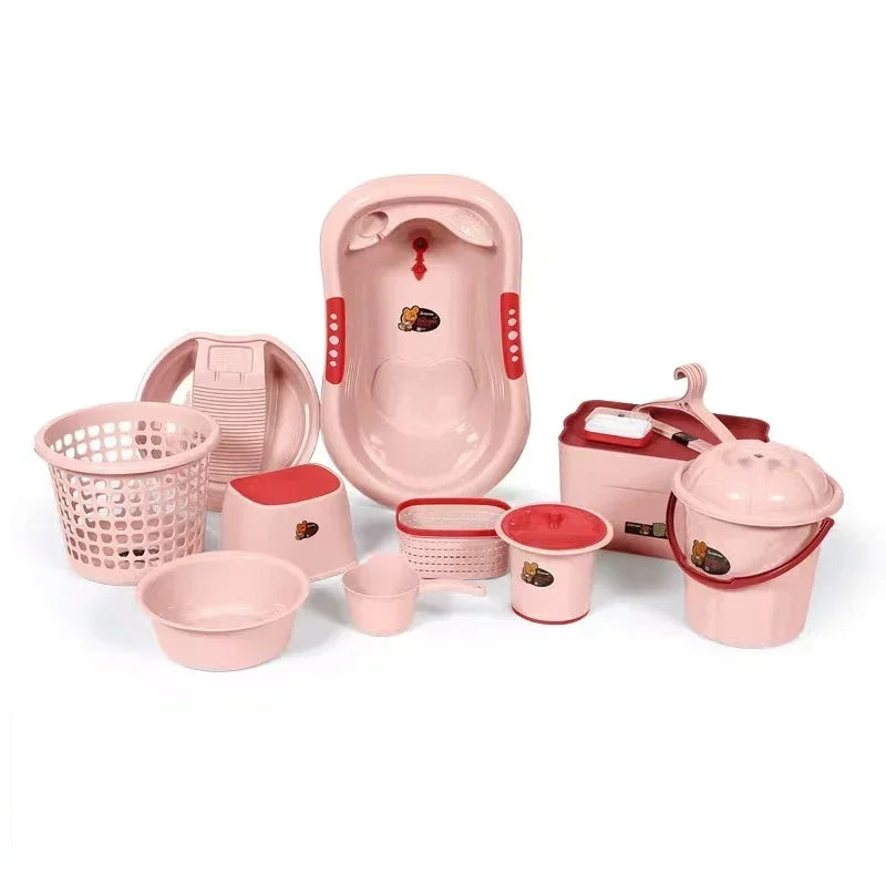 Ensemble de Baignoire Bébé Durable – Kit de Bain 12 Pièces en Plastique Sans BPA