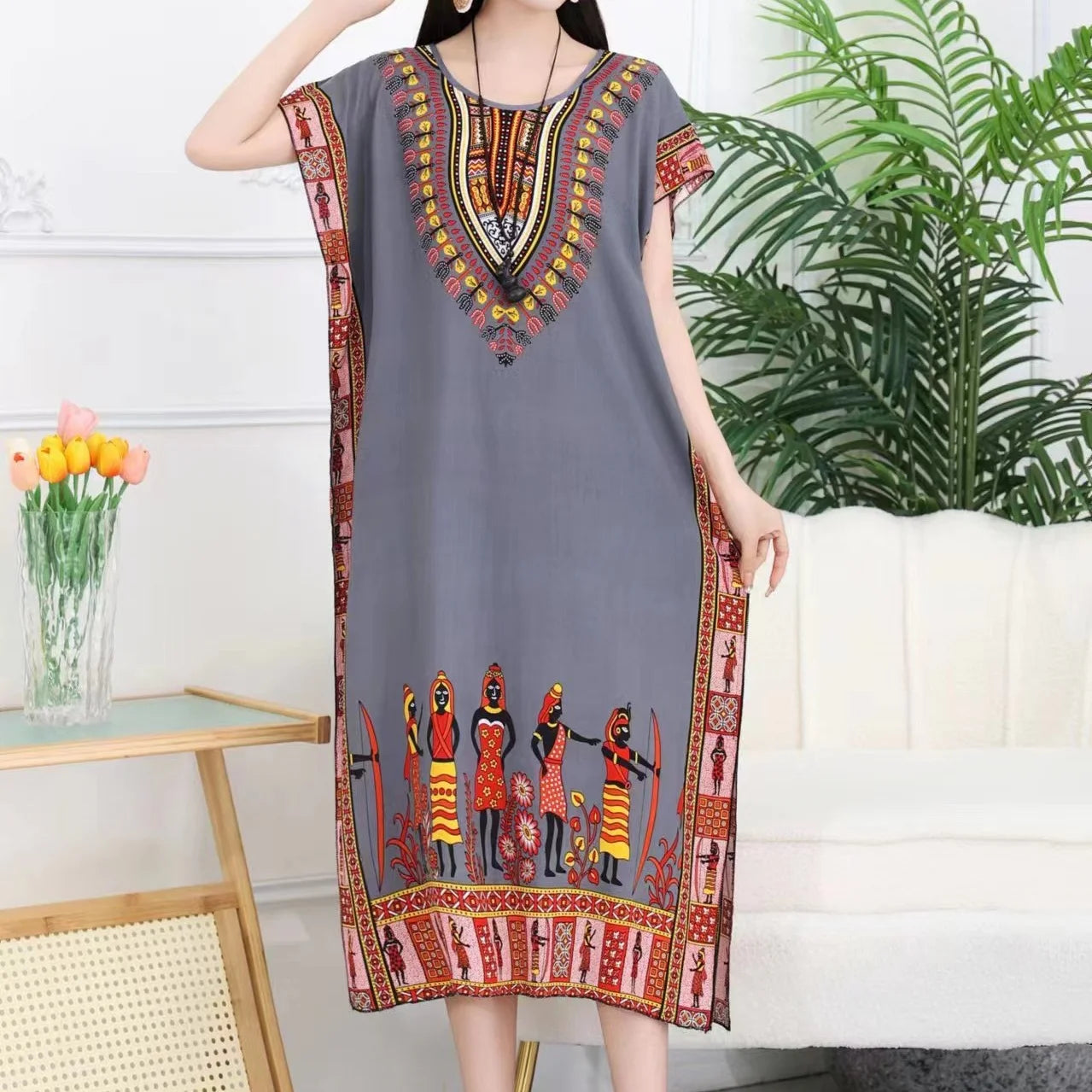 Robe de maternité bohème chic – Confort & élégance