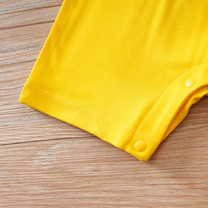 Combinaison Bébé Jaune – Motif Petit Chien Mignon