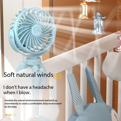 Ventilateur Octopus Flexible pour Poussette Bébé – Mini Ventilateur USB Rechargeable avec Veilleuse