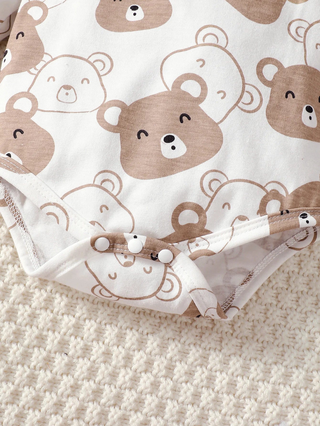 Ensemble Bébé Ourson 4 Pièces – Tenue Douce Nouveau-Né