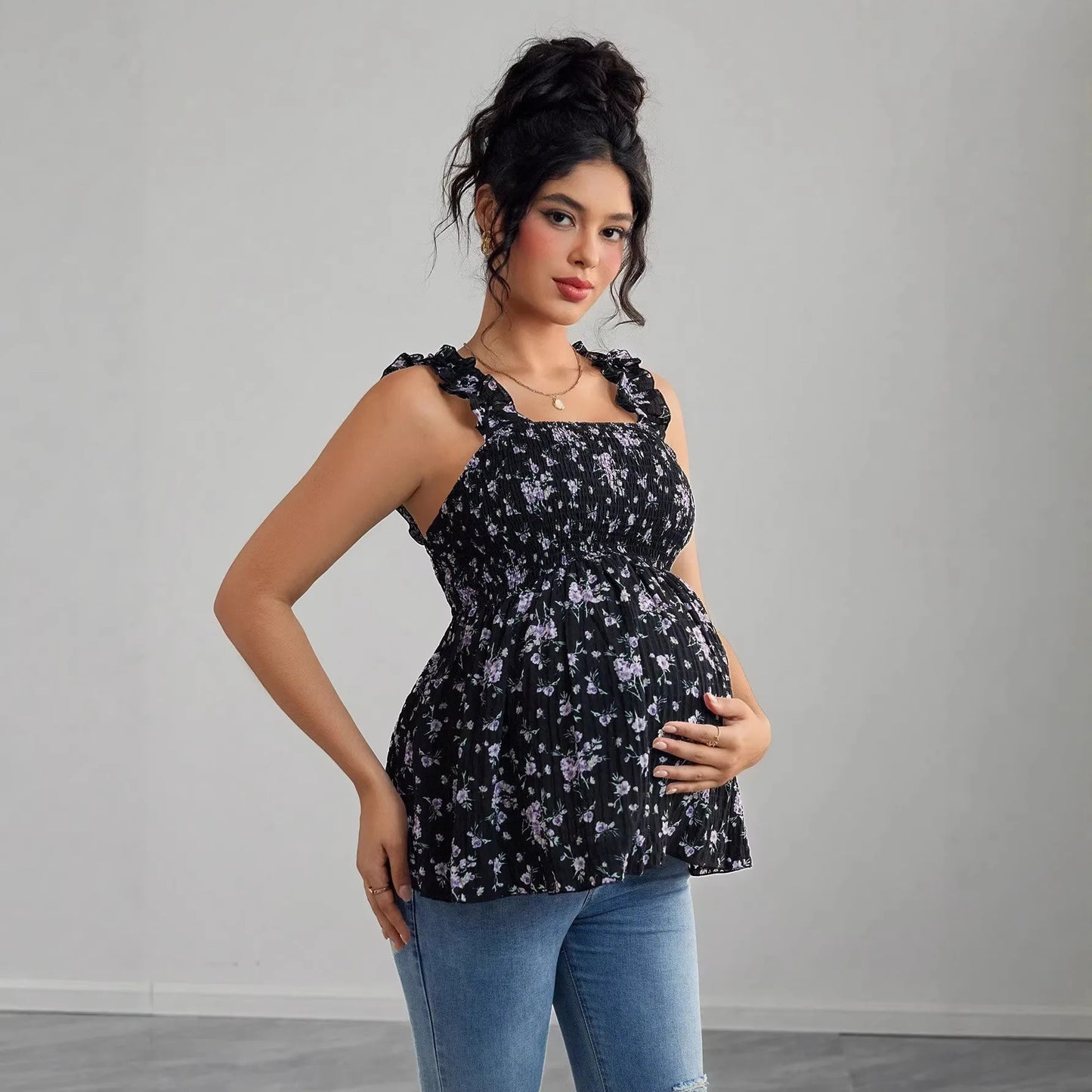 Haut de maternité léger et confortable – Camisole grossesse élégante avec soutien intégré | Collection Maman