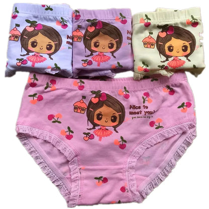 Lot de 4 Culottes Fille en Coton Doux – Confort Petit Trésor
