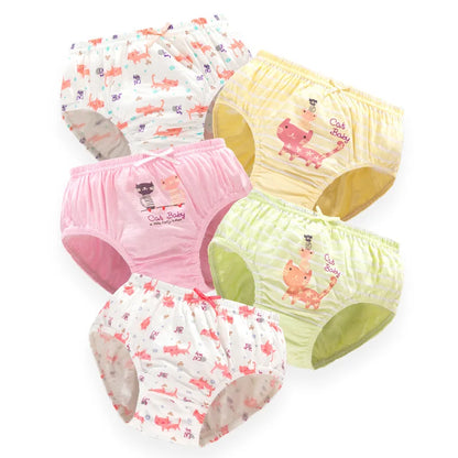 Lot de 5 Culottes Fille Licorne en Coton Doux – Confort Petit Trésor