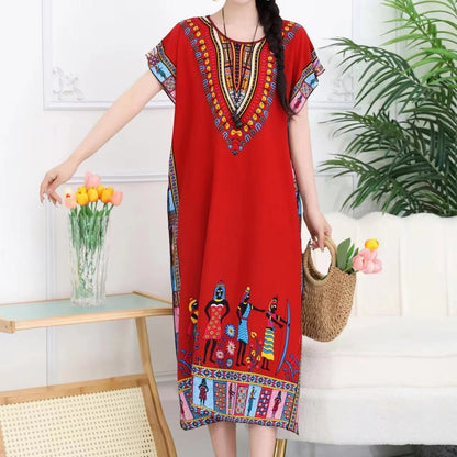 Robe de maternité bohème chic – Confort & élégance