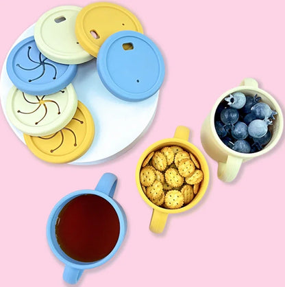 Ensemble repas enfant en silicone alimentaire – Assiette, bol, tasse & accessoires