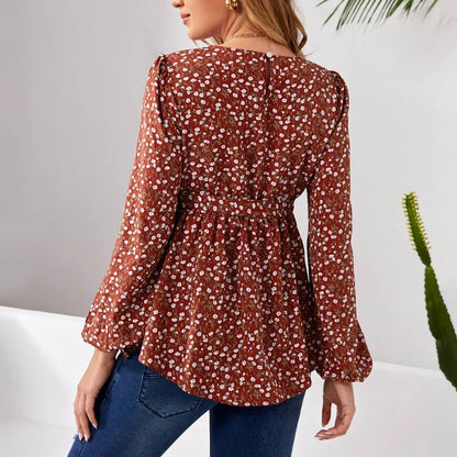 Chemisier de Maternité Fleuri Élégant – Confort Chic pour Future Maman