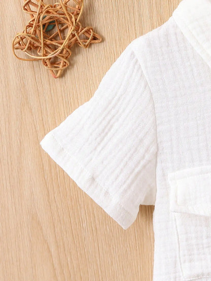 Barboteuse Bébé Chic en Coton – Combinaison Été Confortable Garçon (3 à 24 mois)
