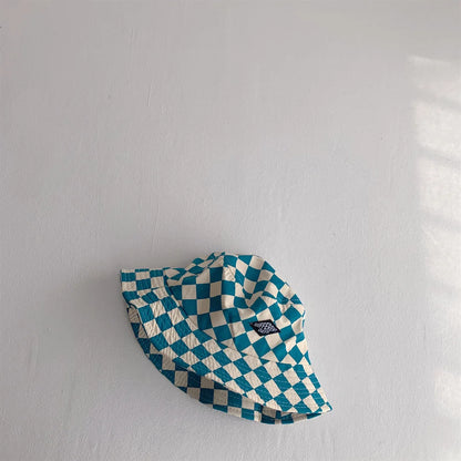 Bob Bébé & Enfant à Motif Damier – Chapeau Léger et Stylé pour le Soleil (Garçon & Fille)