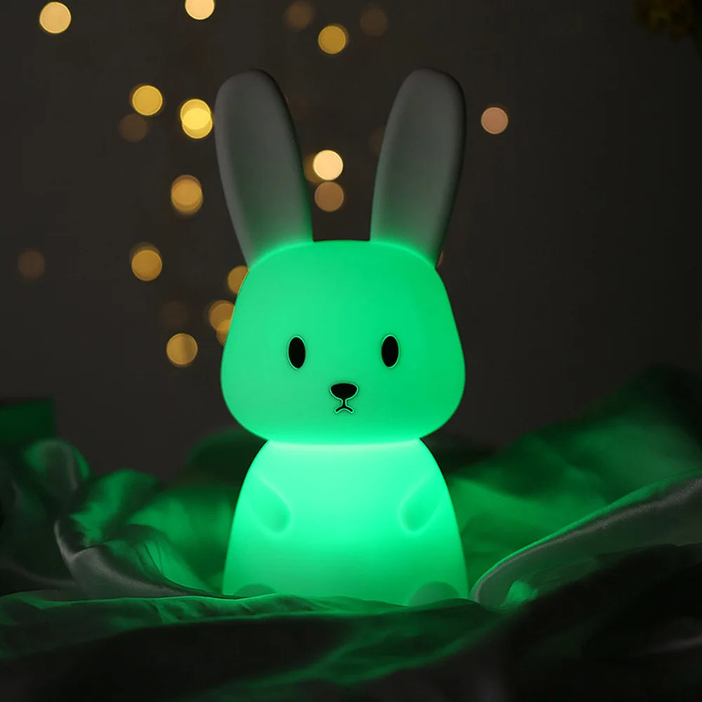 Veilleuse Lapin Premium – Lumière Douce Tactile (Chambre Enfant)