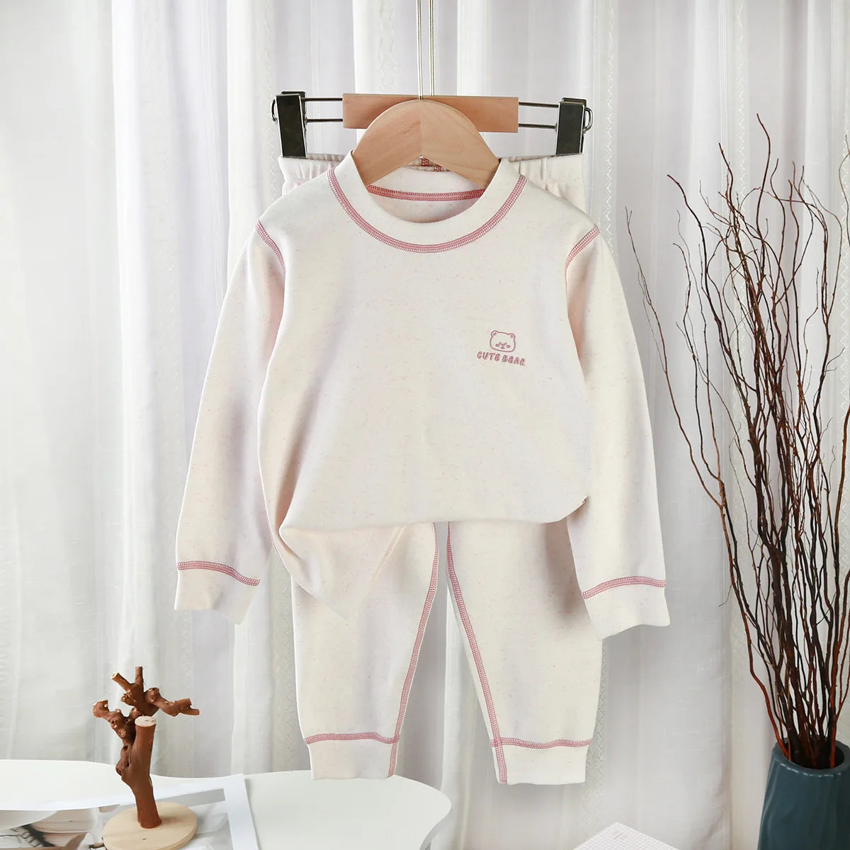 Ensemble Bébé Fille Doux & Élégant – Tenue Printemps Confort Maison