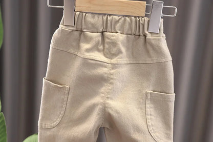 Ensemble Garçon 3 Pièces Chic Décontracté – Chemise à Carreaux, Gilet & Pantalon