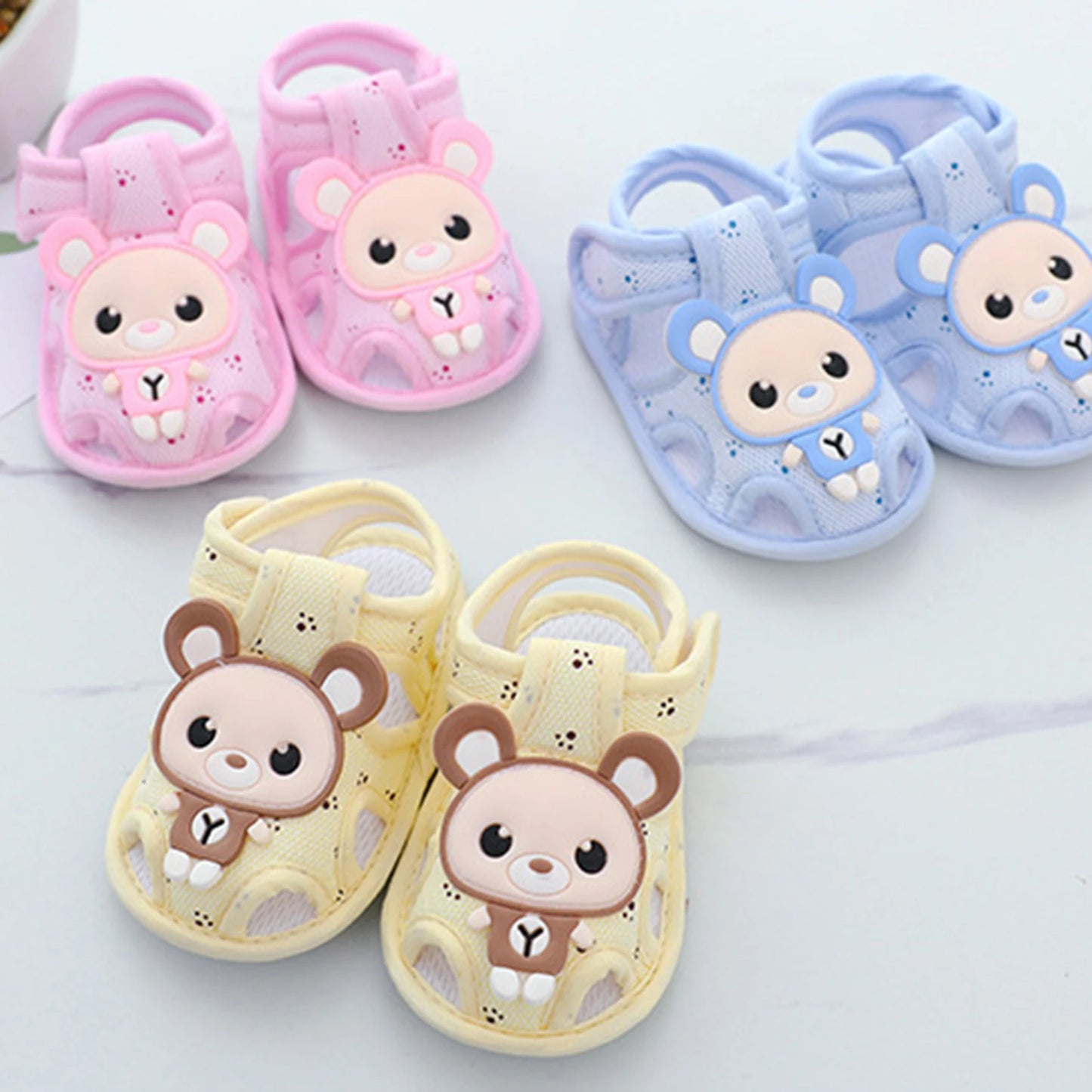 Sandales Bébé Premiers Pas – Chaussures d’Été Douces & Antidérapantes (0 à 15 mois)